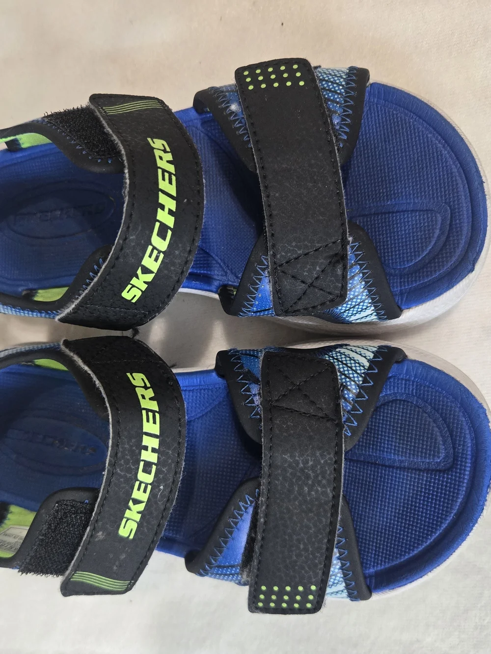 Skechers Kids Blue & Black Sport Sandals Size 12 Kids